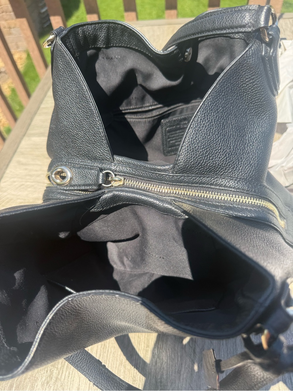 GUC COACH Edie 31 Black Pebbled Leather Shoulder Bag w/ COA - Picture 12 of 16